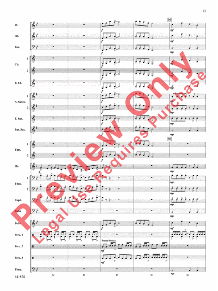 Zeeland Zeeland Concert Band scores gallery preview page 14