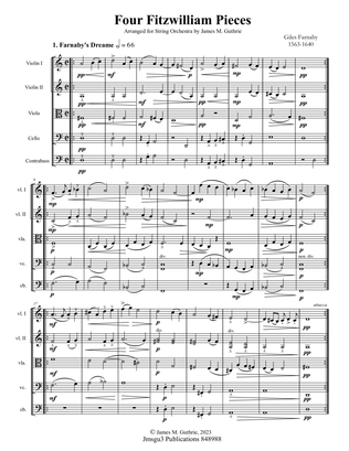 Farnaby: Four Fitzwilliam Pieces for String Orchestra - Score Only