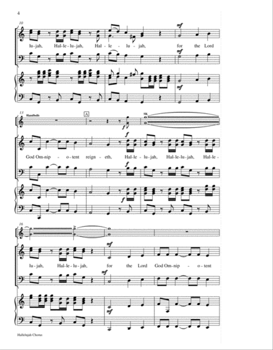 Hallelujah Chorus-SAB Hallelujah Chorus-SAB 4-Part scores gallery preview page 3