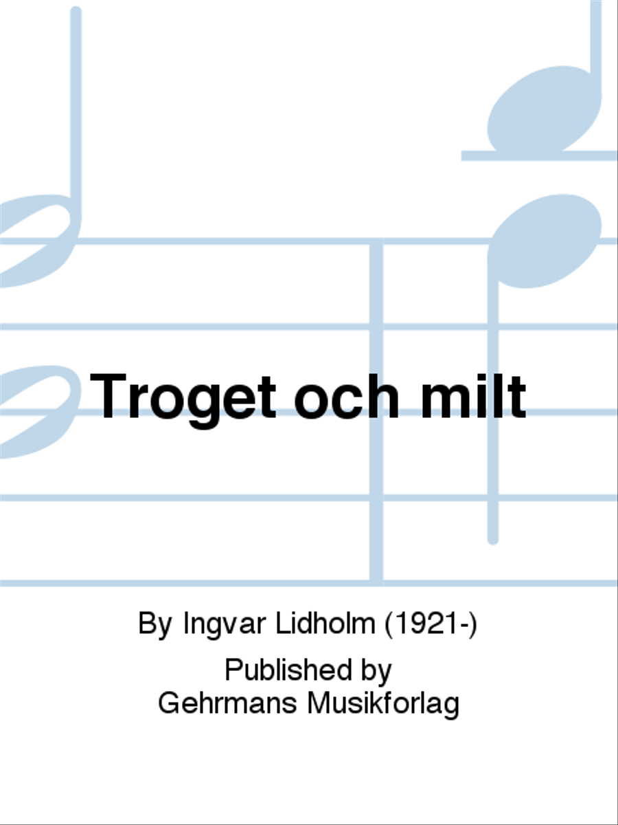 Troget och milt Men's Choir scores gallery preview page 1