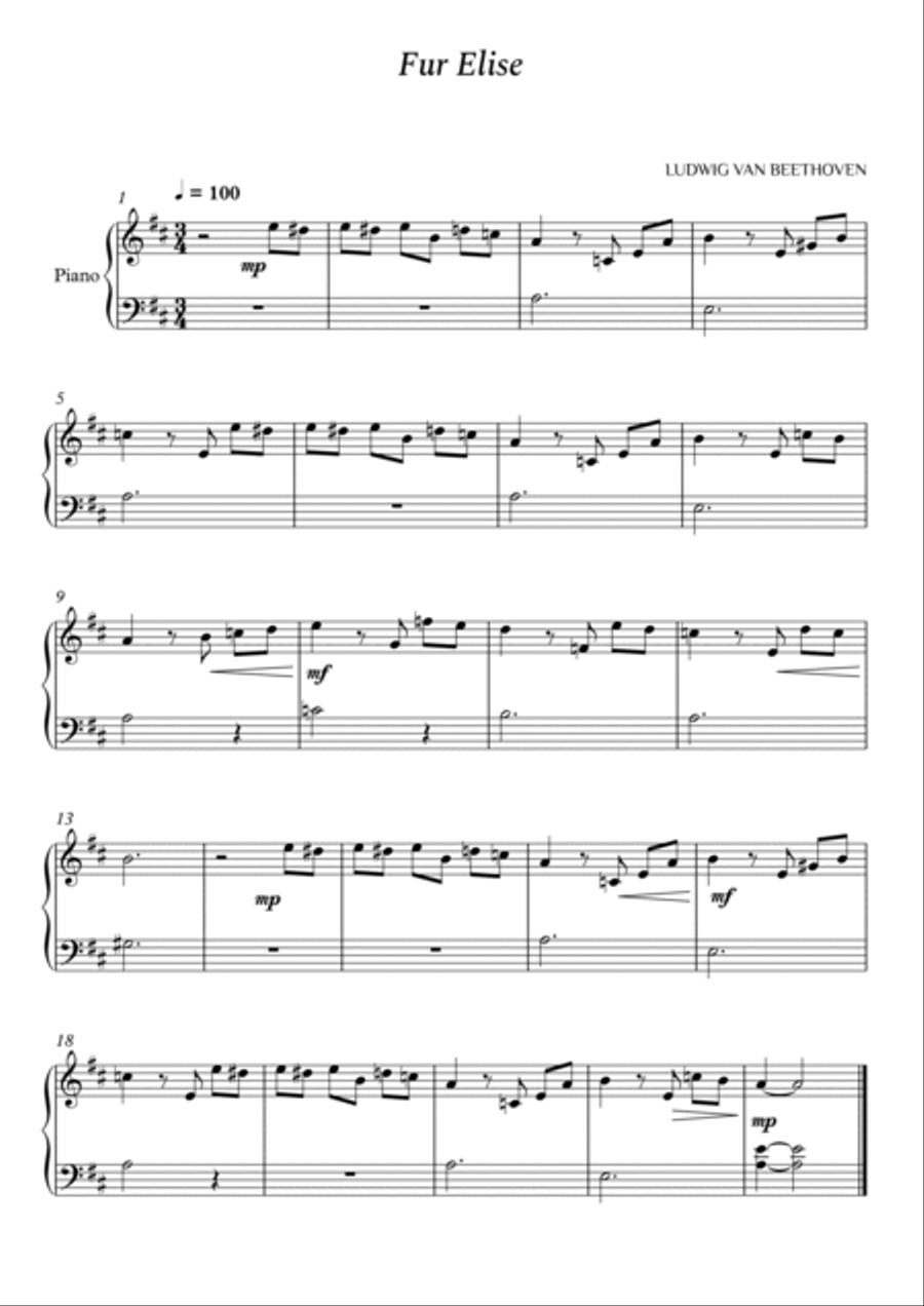 10 Music For Piano Easy - For Beginners and Intermediates Voice scores gallery preview page 6