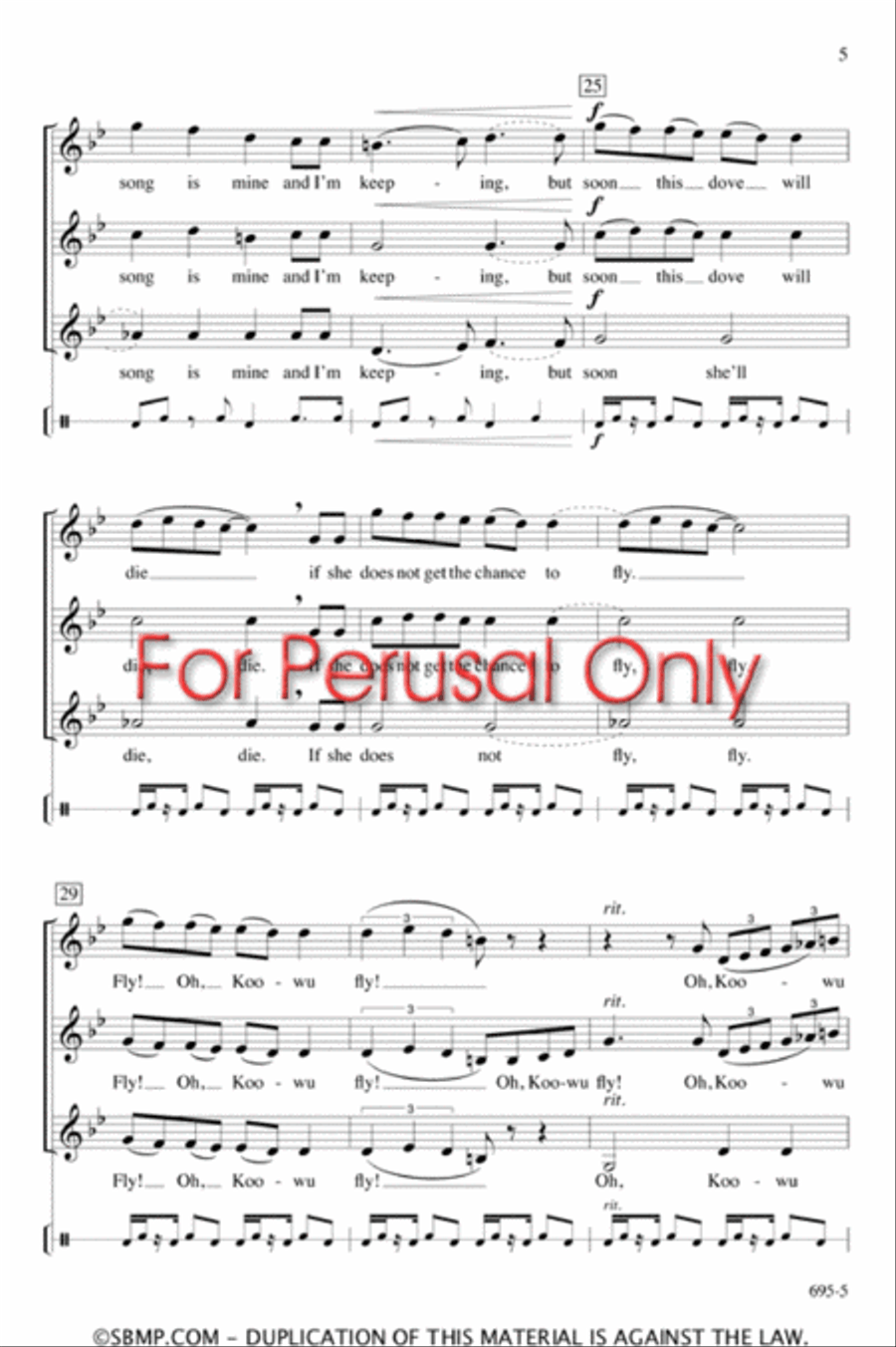 Koowu - SSA Octavo SSA scores gallery preview page 4