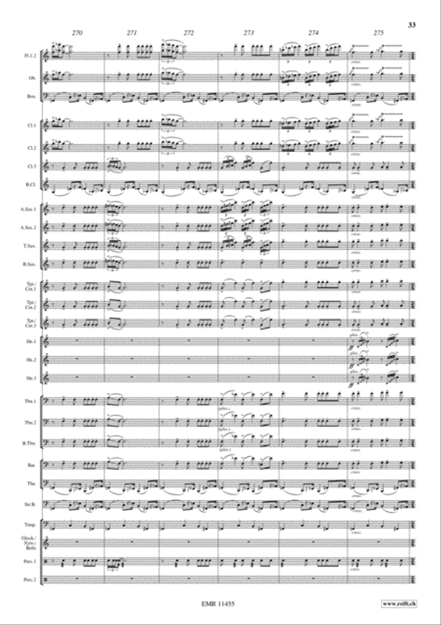 Ben Hur Suite Concert Band scores gallery preview page 34