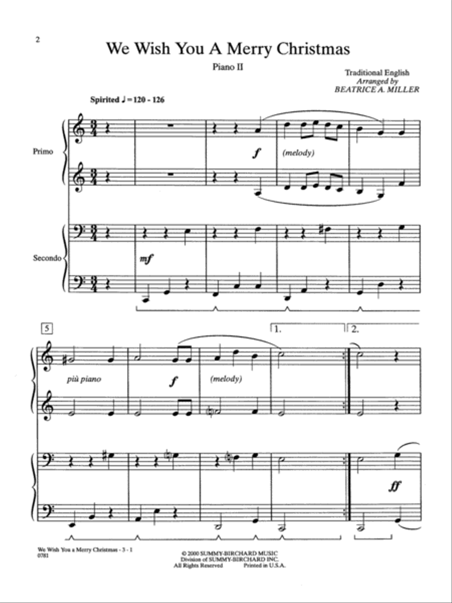 We Wish You a Merry Christmas Small Ensemble scores gallery preview page 7