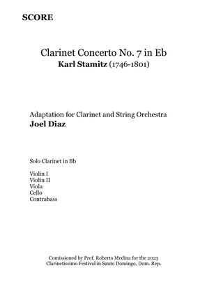 Book cover for Clarinet Concerto No. 7 in Eb: I. Allegro Molto