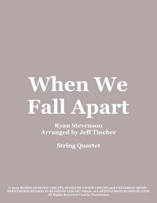 Book cover for When We Fall Apart