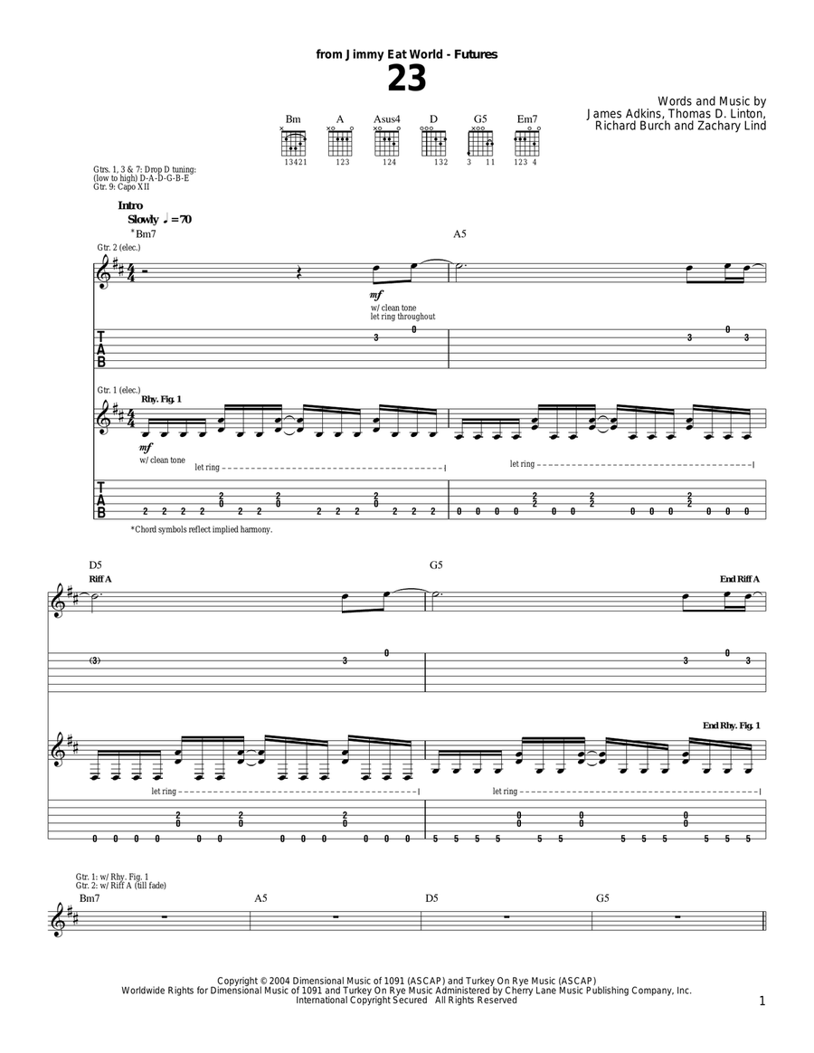 23 Acoustic Guitar scores gallery preview page 1