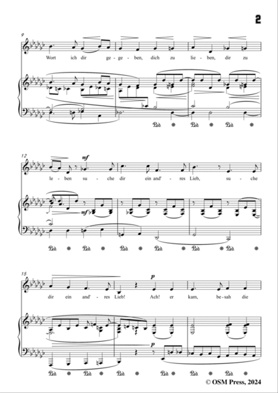A. Jensen-Denke,denke,mein Geliebter,Op.30 No.4,in G flat Major Voice scores gallery preview page 3
