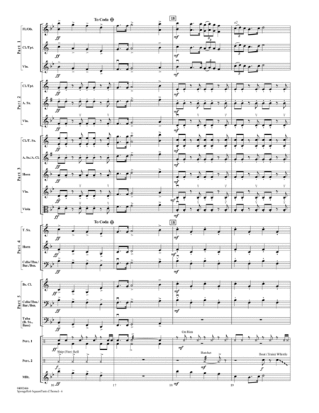 Spongebob Squarepants - Conductor Score (Full Score)
