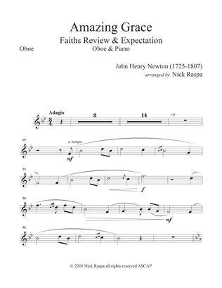 Amazing Grace (Oboe & Piano) Oboe part