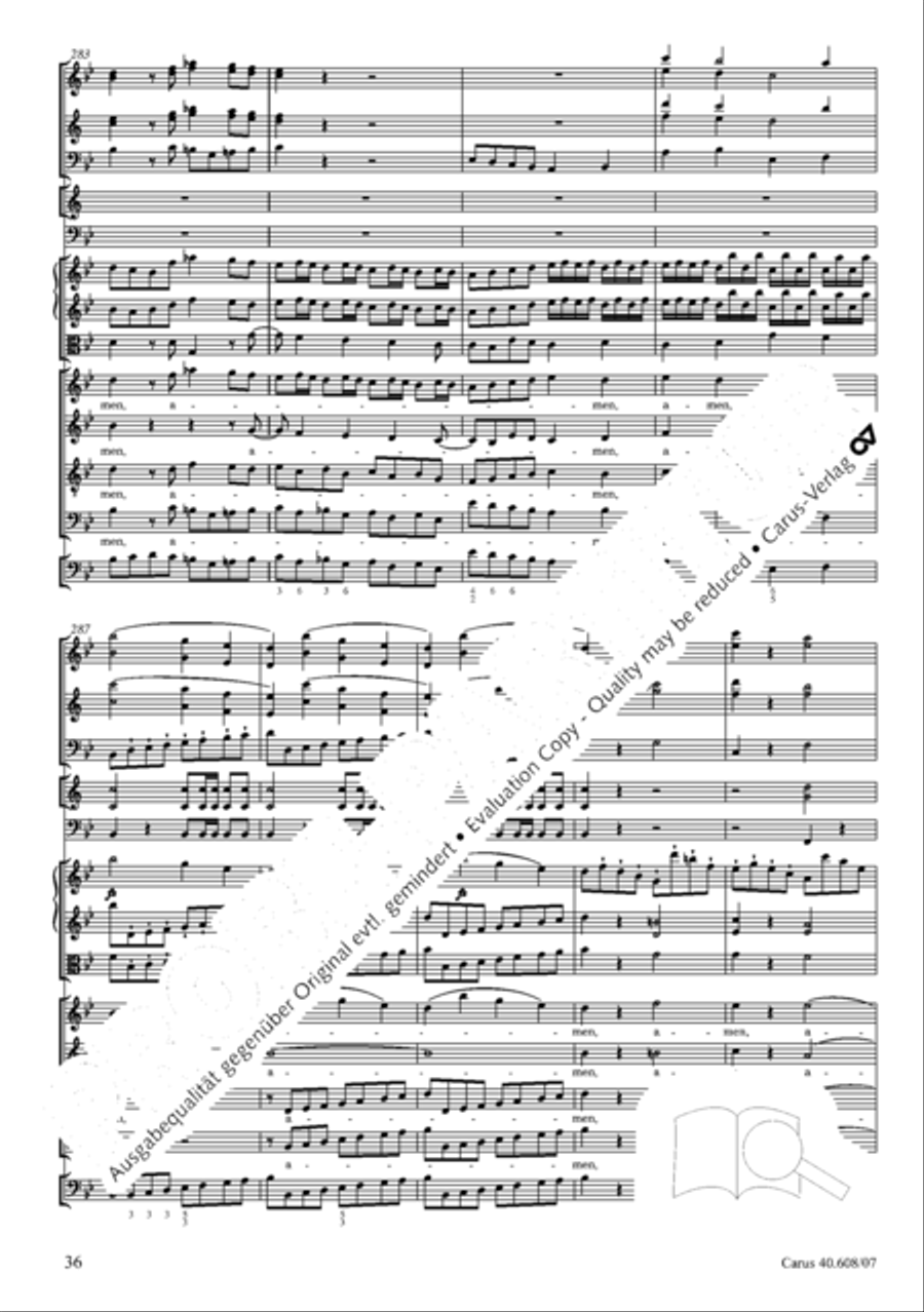 Missa Sancti Bernardi von Offida in B 4-Part scores gallery preview page 51