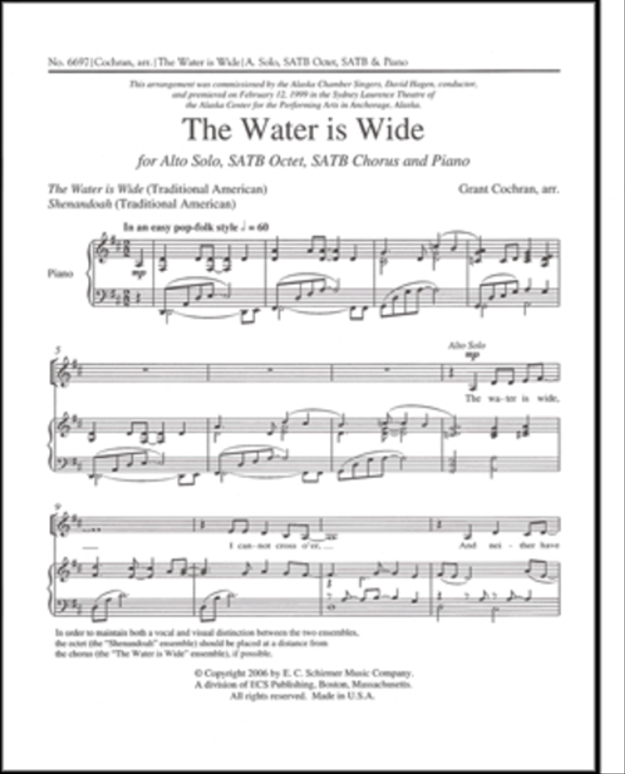 The Water is Wide The Water is Wide 4-Part scores gallery preview page 1