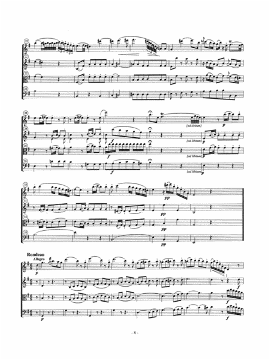 Quartet in G Major, K. 370 Flute scores gallery preview page 4