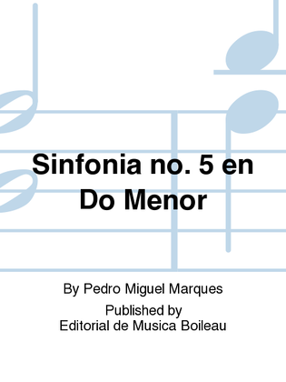 Book cover for Sinfonia no. 5 en Do Menor