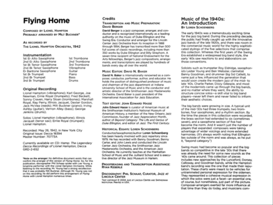 Flying Home: Score Jazz Ensemble scores gallery preview page 2