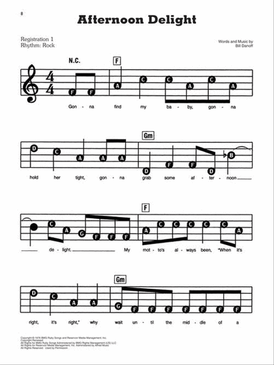Songs of the 1970s – The New Decade Series Electronic Keyboard scores gallery preview page 6