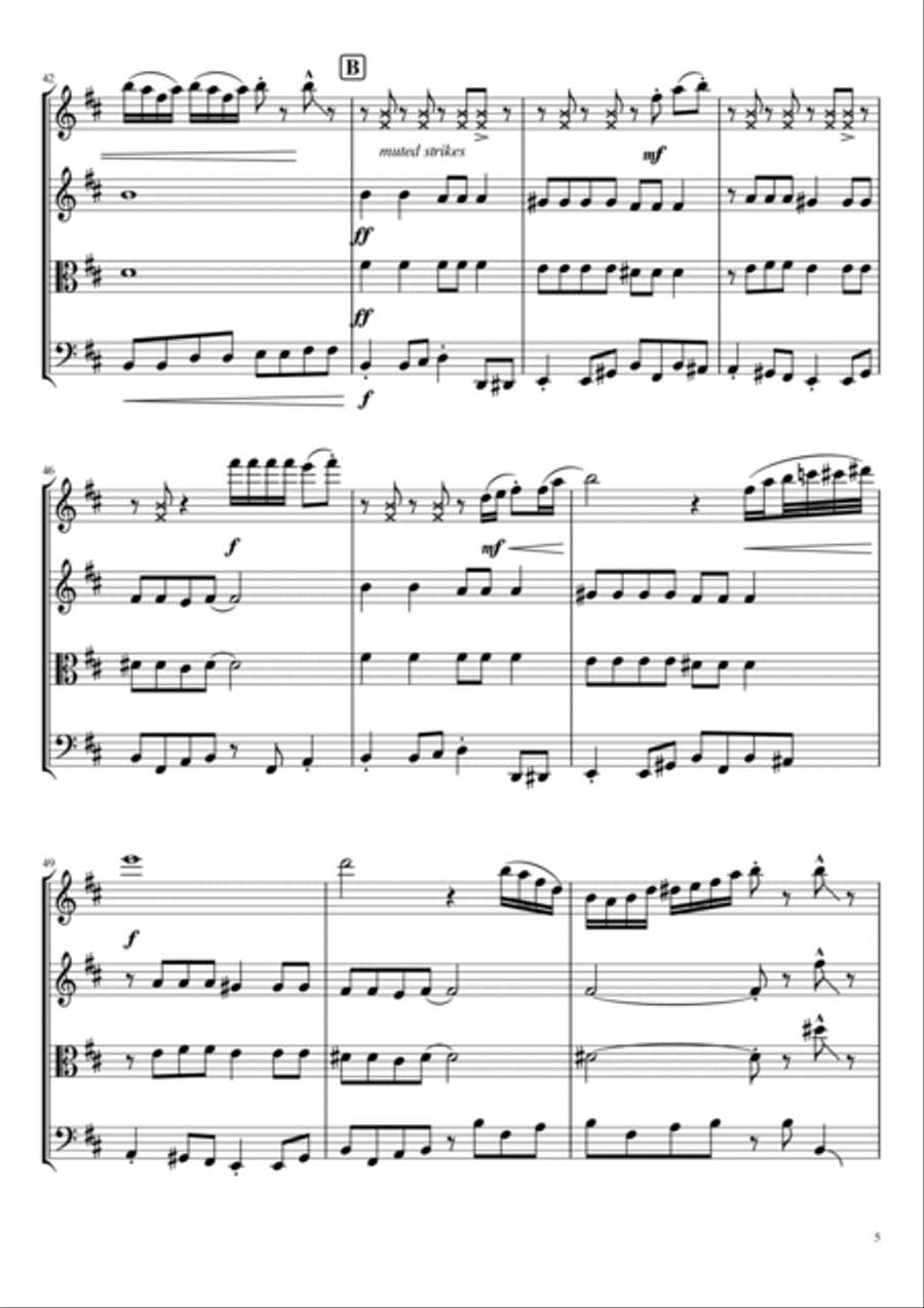 Rasputin Rasputin String Quartet scores gallery preview page 5