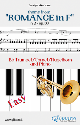 Theme from "Romance in F" easy for Bb Trumpet/Cornet/Trombone/Euphonium t.c. and Piano