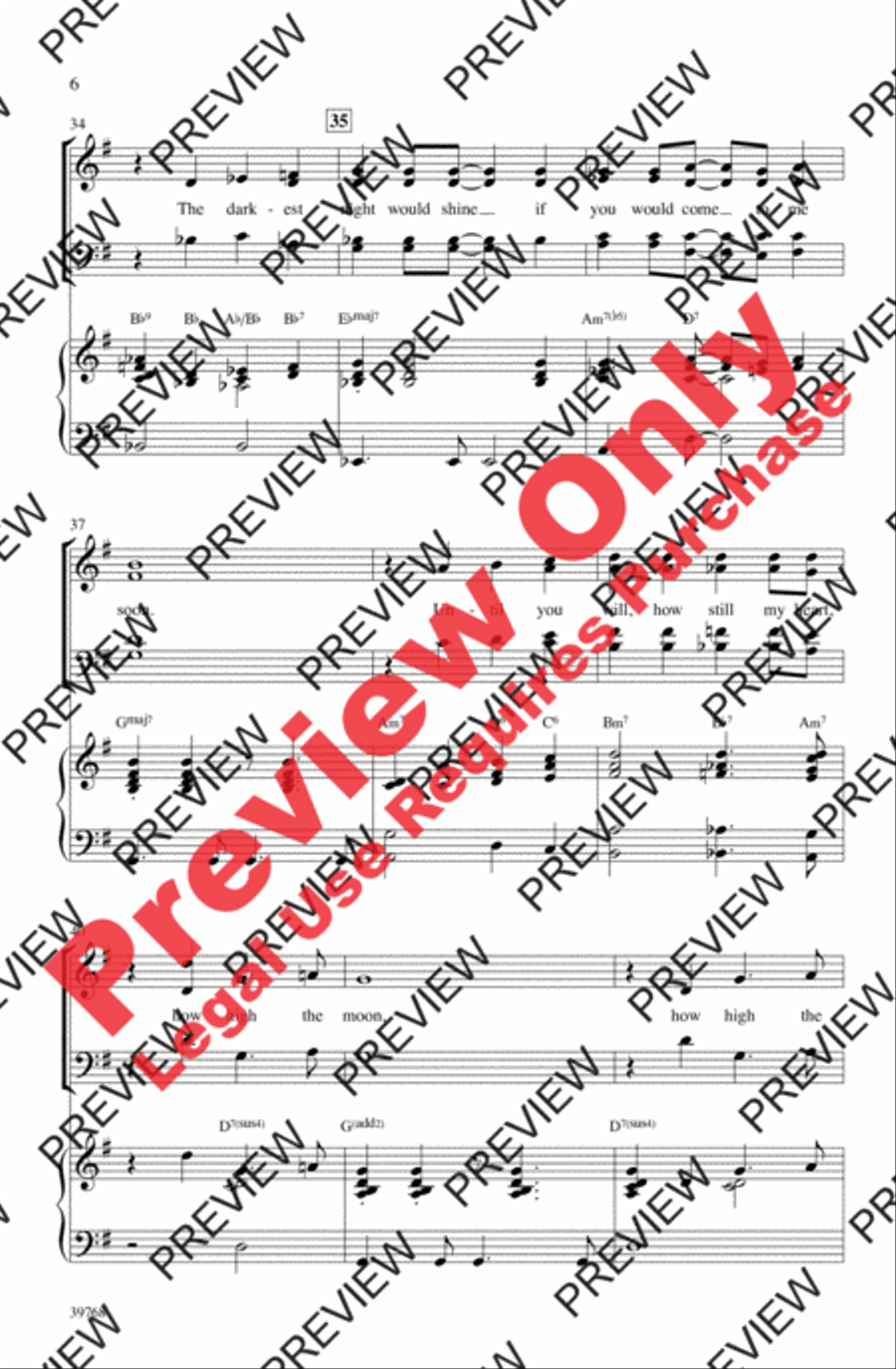 How High the Moon 4-Part scores gallery preview page 6
