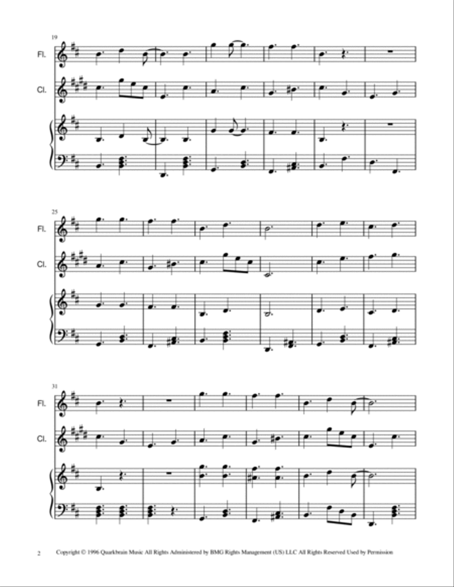 Spooky Scary Skeletons Woodwind Duet scores gallery preview page 2
