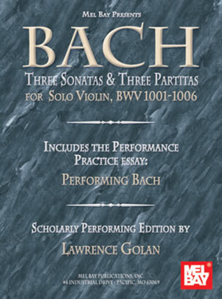 Book cover for Bach: Three Sonatas and Three Partitas for Solo Violin
