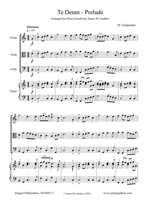 Charpentier: Te Deum Prelude for Piano Quartet
