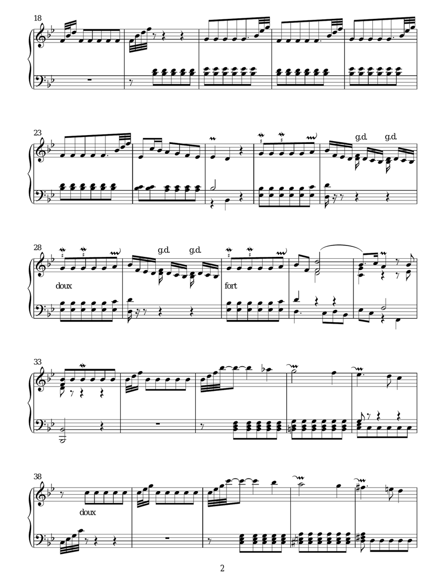 La Poule From Nouvelles Suites De Pieces De Clavecin Piano Solo scores gallery preview page 2