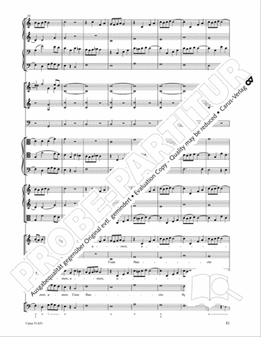 C Minor Mass, K. 427 (Missa in c KV 427) 4-Part scores gallery preview page 97
