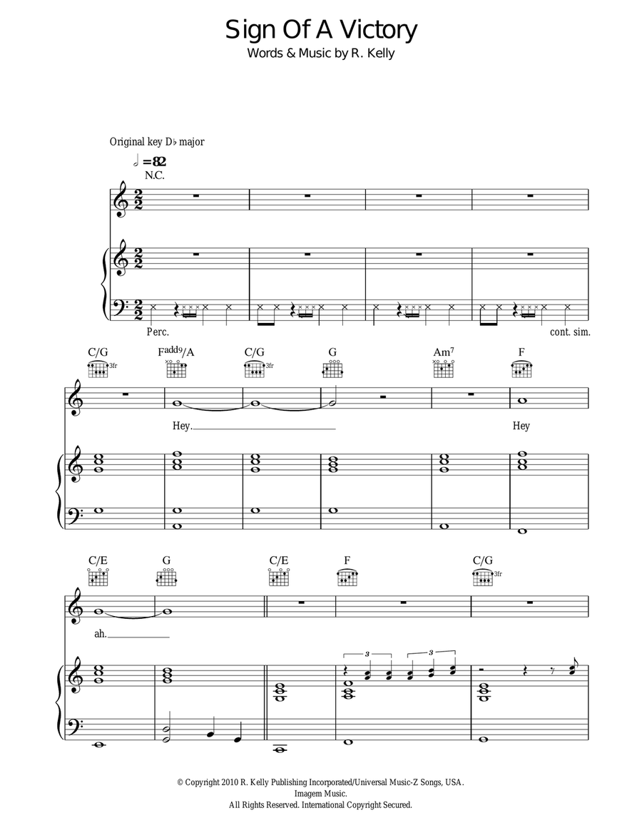 Sign Of A Victory (2010 FIFA World Cup Anthem) Acoustic Guitar scores gallery preview page 1