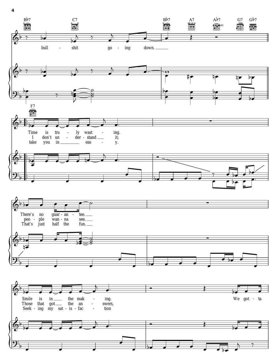 Fight The Power 'Part 1' Fight The Power 'Part 1' Piano, Vocal, Guitar scores gallery preview page 4