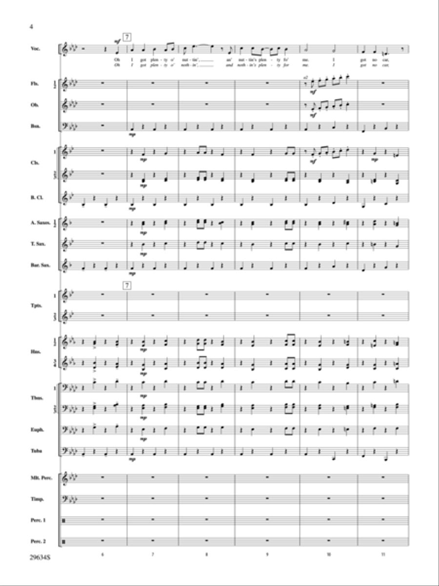 I Got Plenty o' Nuttin' Concert Band scores gallery preview page 3
