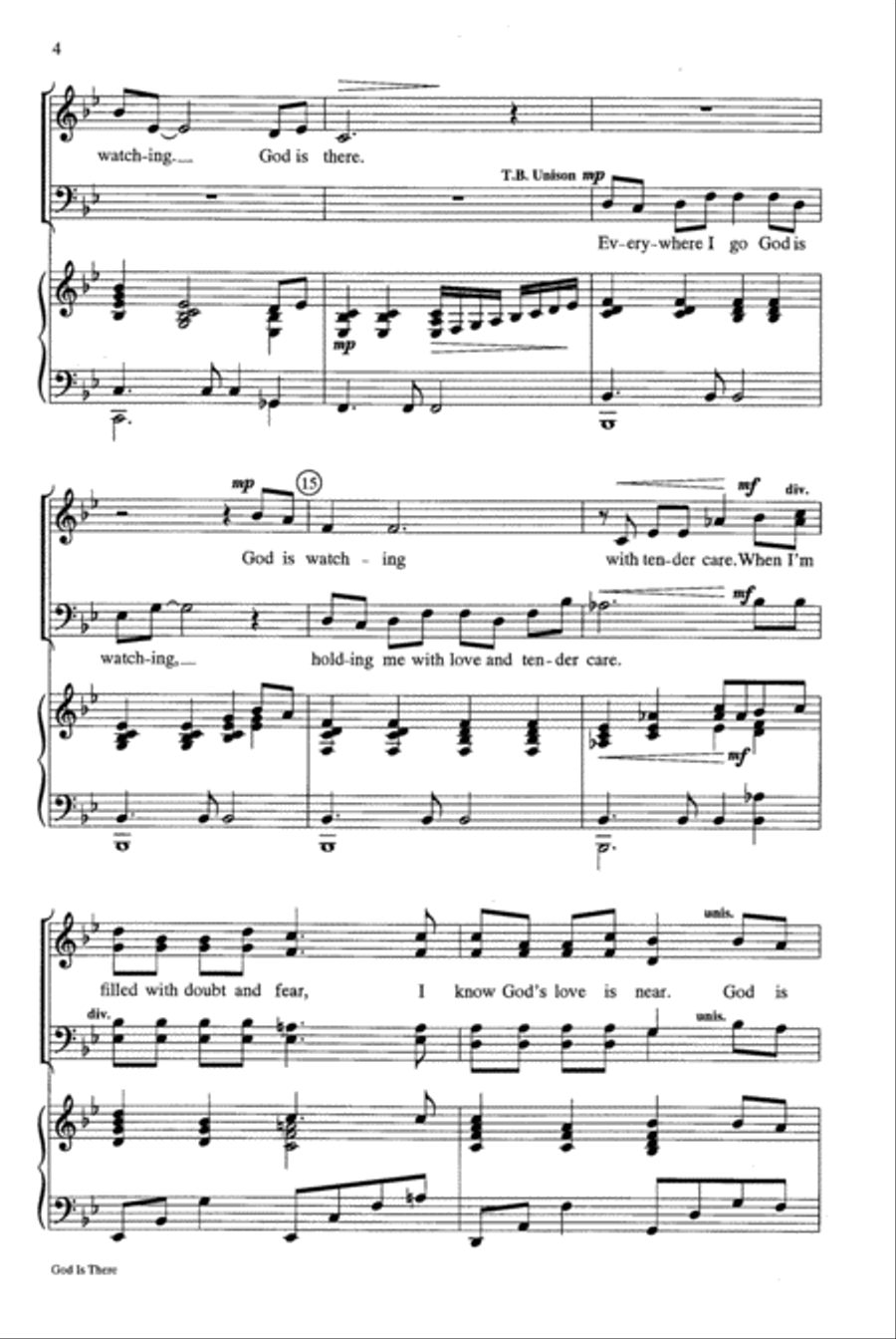 God Is There God Is There 4-Part scores gallery preview page 3