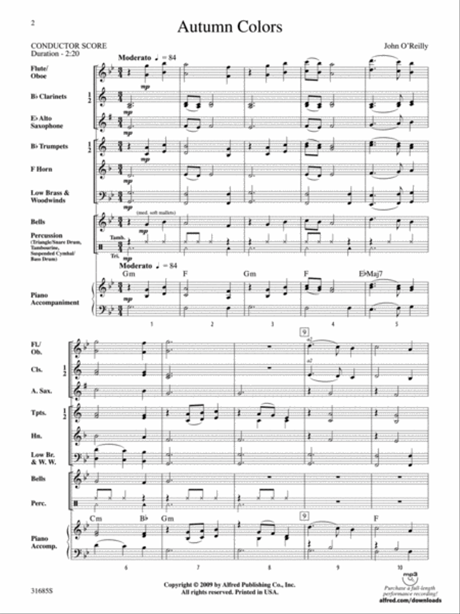 Autumn Colors Concert Band scores gallery preview page 2