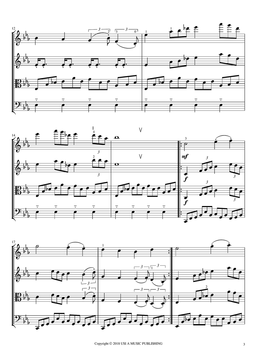 Airwolf Theme String Quartet scores gallery preview page 5