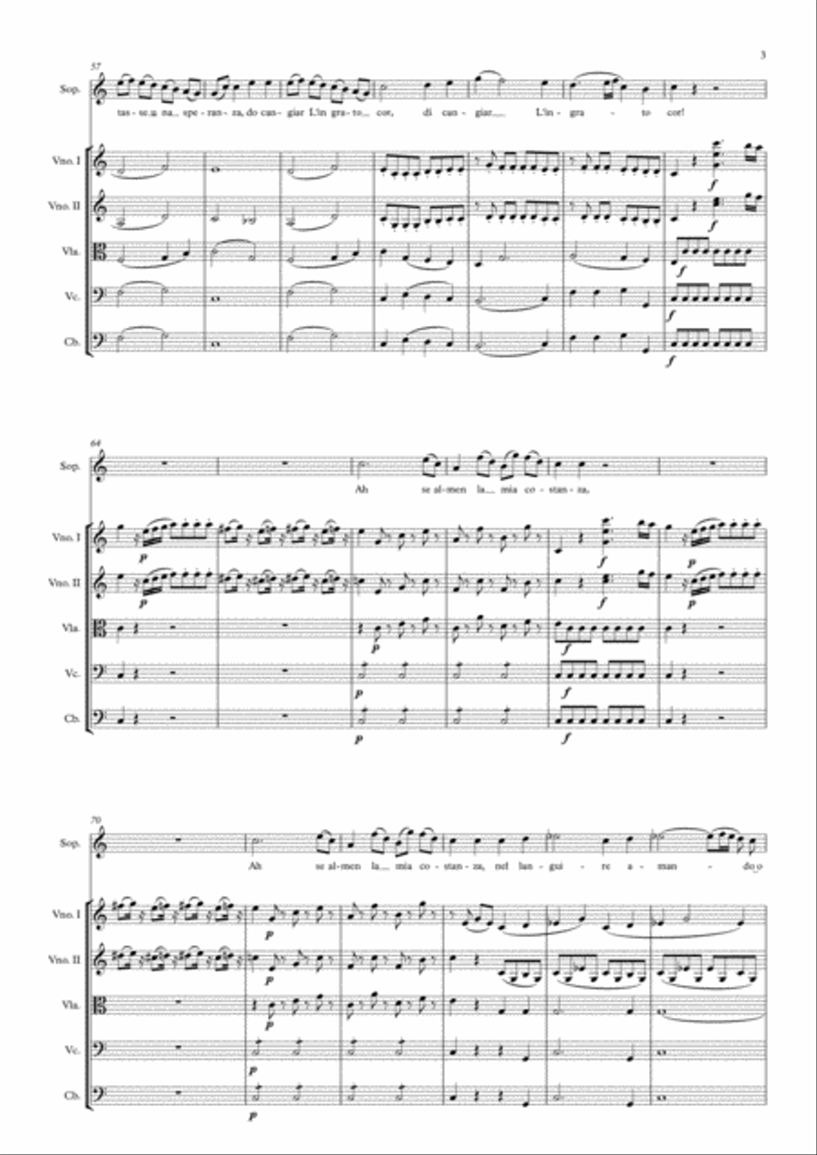 Le Nozze di Figaro - Dove Sono - W.A.Mozart Small Ensemble scores gallery preview page 4