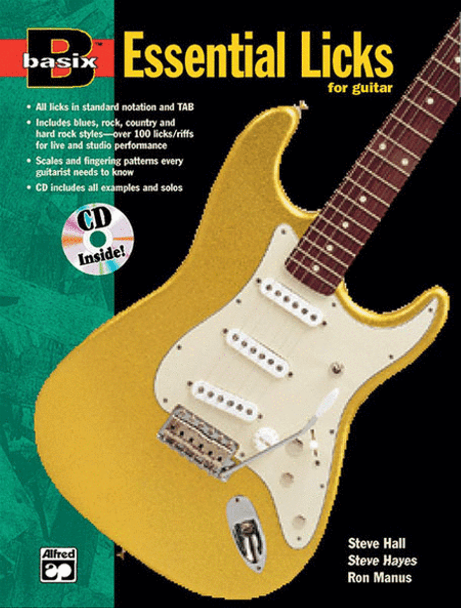 Book cover for Basix Essential Licks for Guitar