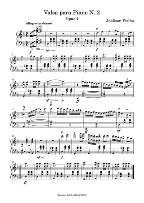Valsa para Piano N 3, Opus 4