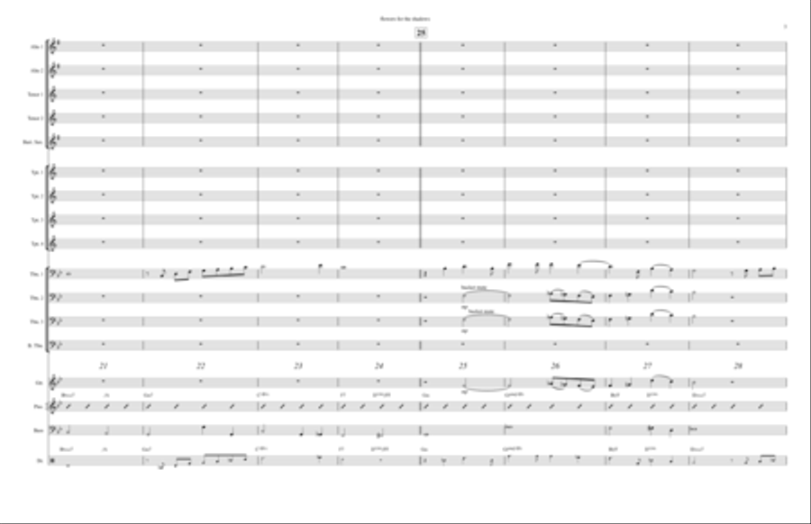 flowers for the shadows Jazz Ensemble scores gallery preview page 4