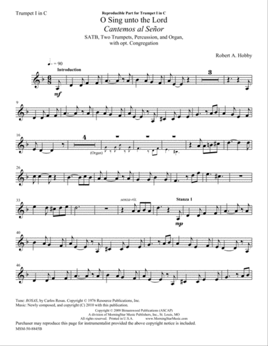 O Sing unto the Lord Choir scores gallery preview page 3