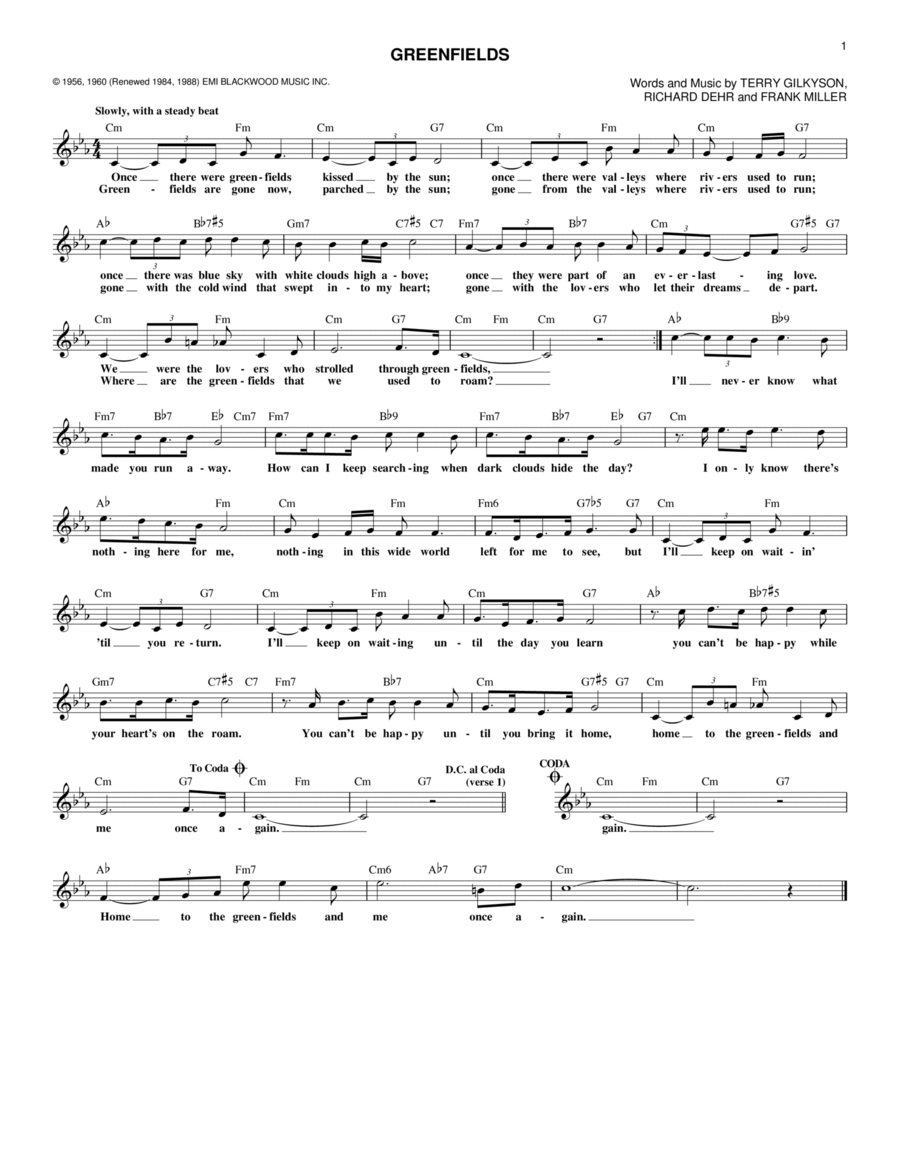 Greenfields Guitar scores gallery preview page 1