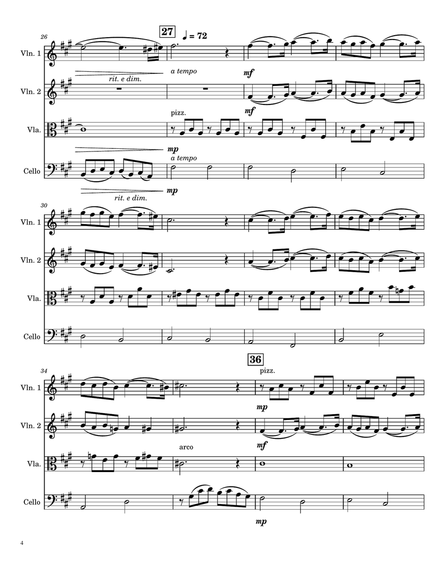 Pavane, Op. 50 String Quartet scores gallery preview page 4