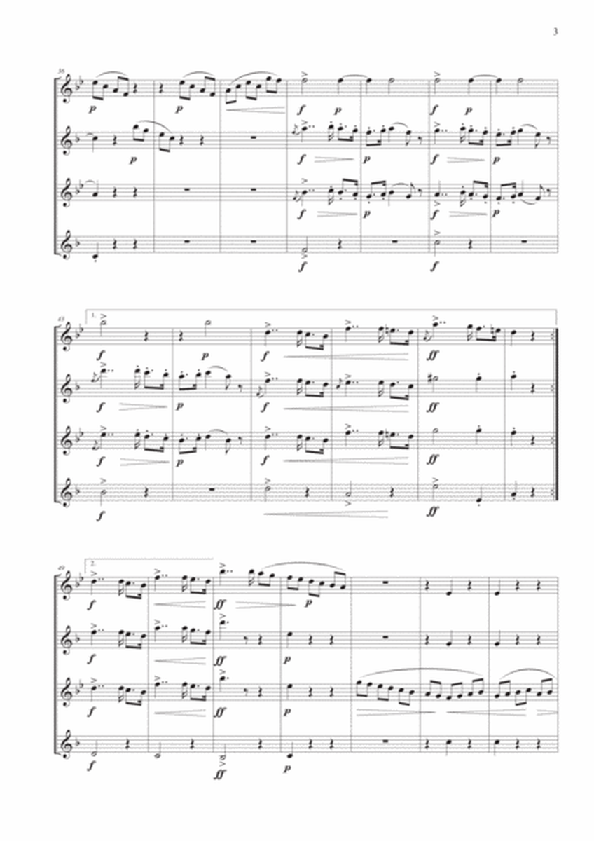 Waltz from Serenade Op. 22 for Saxophone Quartet image number null