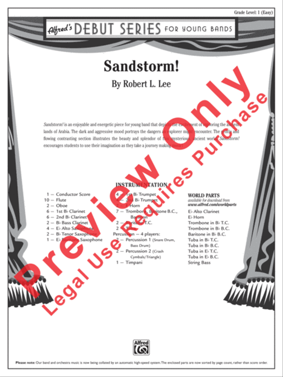 Sandstorm! Concert Band scores gallery preview page 2