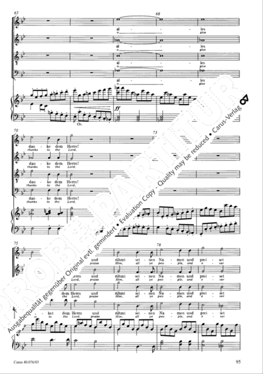 Hymn of Praise, MWV A 18 SSAATB scores gallery preview page 96