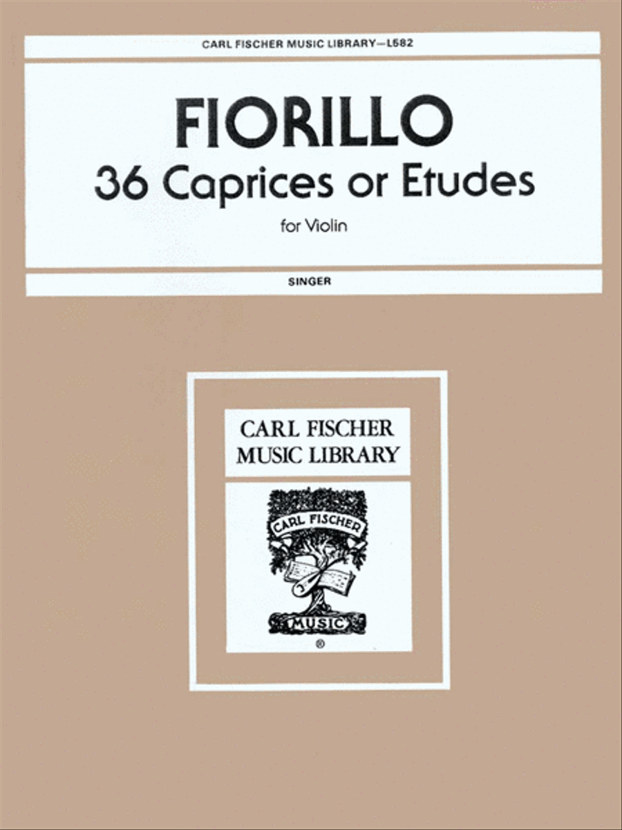 36 Caprices or Etudes by Federigo Fiorillo Violin - Sheet Music