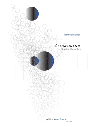 Book cover for Zeitspuren (Time traces), for piano trio (2018)