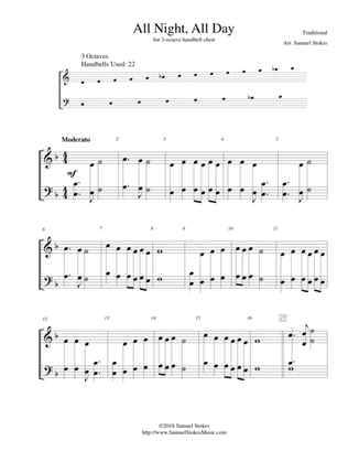All Night, All Day - for 3-octave handbell choir