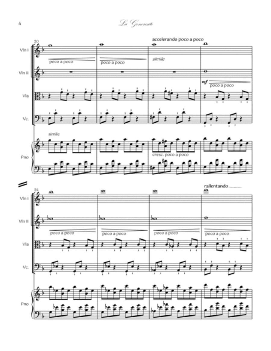 08. La Generosite Piano Quintet Piano Quintet scores gallery preview page 4