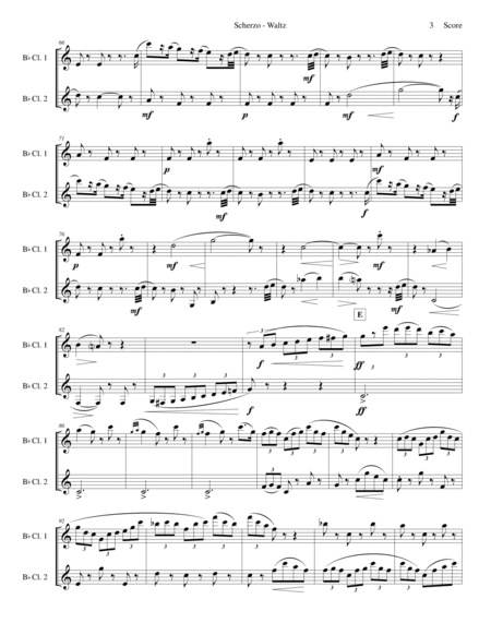Chabrier - clarinet duet - Scherzo from Suite Pastorale image number null