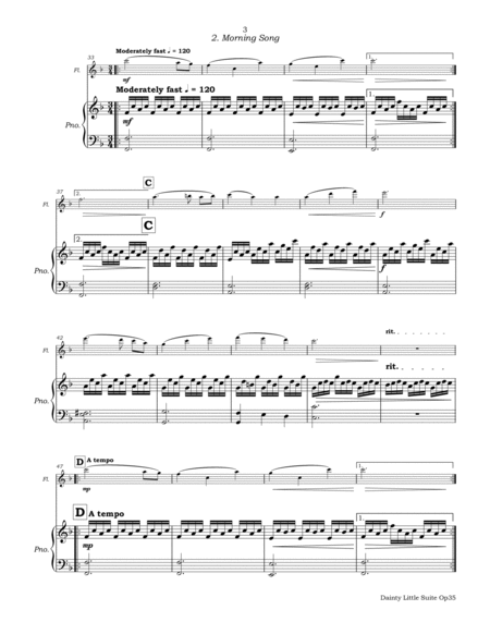 Dainty Little Suite Op35 for Flute and Piano image number null